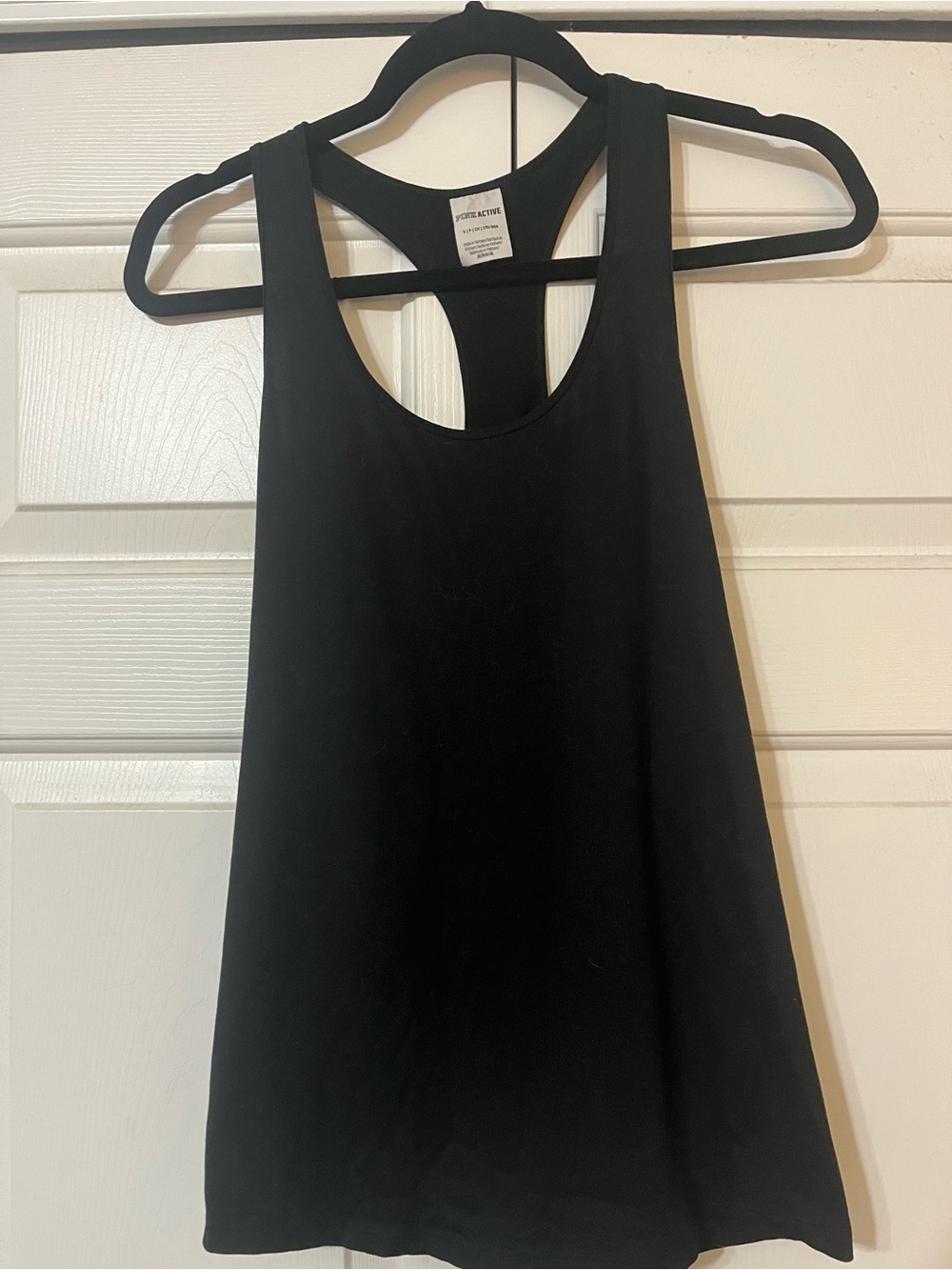 Victoria’s Secret PINK Active Black Racer Tank Top
